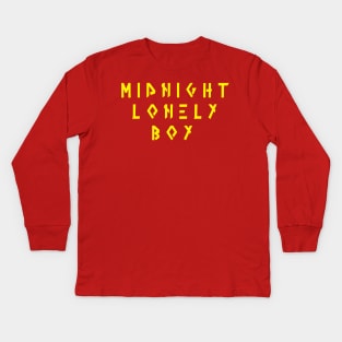 Midnight Lonely Boy Kids Long Sleeve T-Shirt